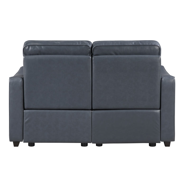 Equinox Collection Power Double Reclining Love Seat with Curved Track Arms