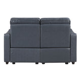 Equinox Collection Power Double Reclining Love Seat with Curved Track Arms