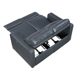 Equinox Collection Power Double Reclining Love Seat with Curved Track Arms