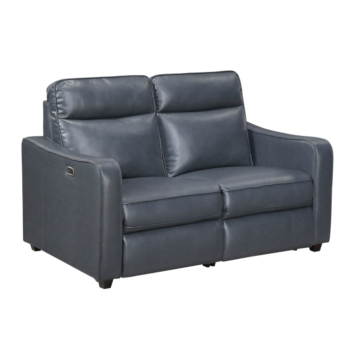 Equinox Collection Power Double Reclining Love Seat with Curved Track Arms