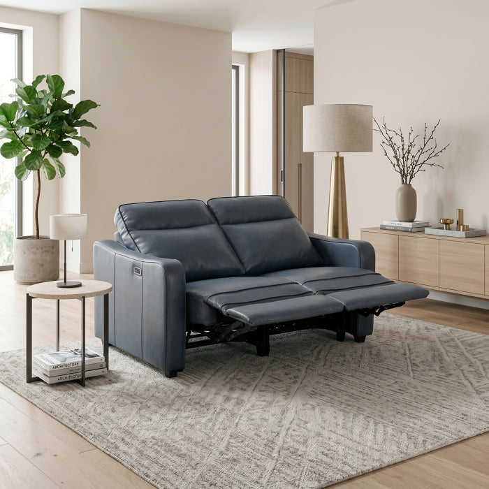 Equinox Collection Power Double Reclining Love Seat with Curved Track Arms