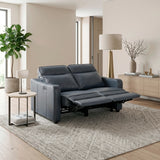 Equinox Collection Power Double Reclining Love Seat with Curved Track Arms