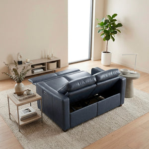Equinox Collection Power Double Reclining Love Seat with Curved Track Arms