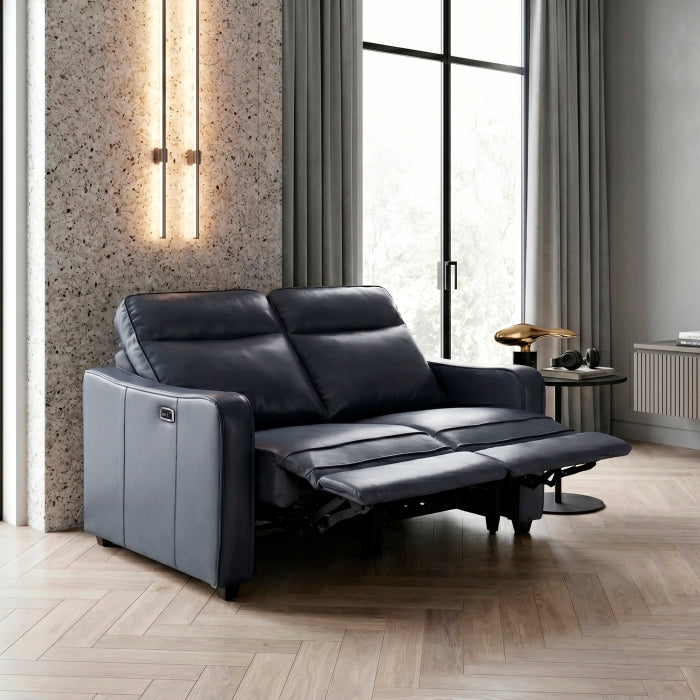 Equinox Collection Power Double Reclining Love Seat with Curved Track Arms