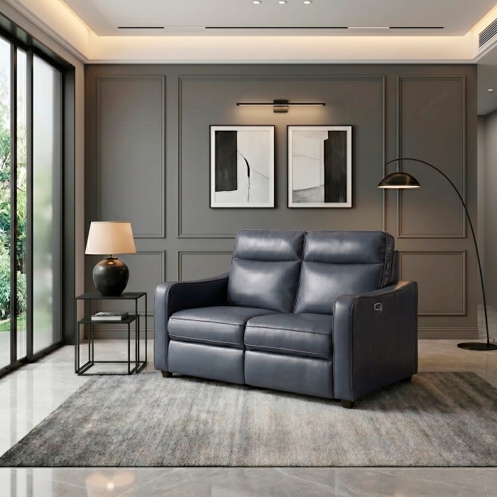 Equinox Collection Power Double Reclining Love Seat with Curved Track Arms