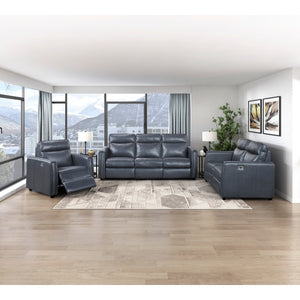 Equinox Collection Power Double Reclining Love Seat with Rounded Track Arms