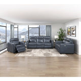 Equinox Collection Power Double Reclining Sofa with Rounded Track Arms