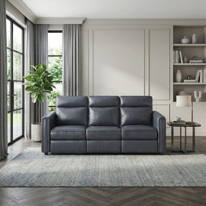 Equinox Collection Power Double Reclining Sofa with Rounded Track Arms