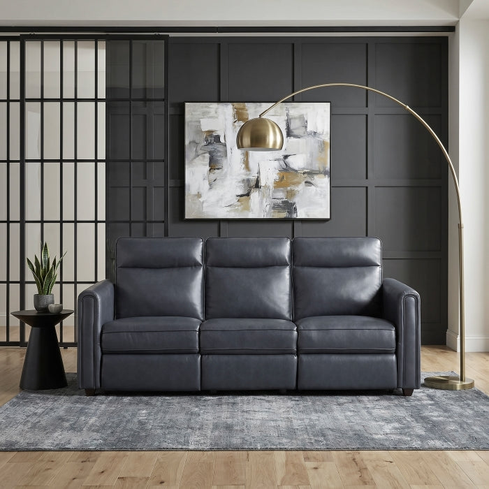 Equinox Collection Power Double Reclining Sofa with Rounded Track Arms