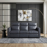 Equinox Collection Power Double Reclining Sofa with Rounded Track Arms