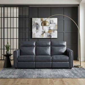 Equinox Collection Power Double Reclining Sofa with Rounded Track Arms