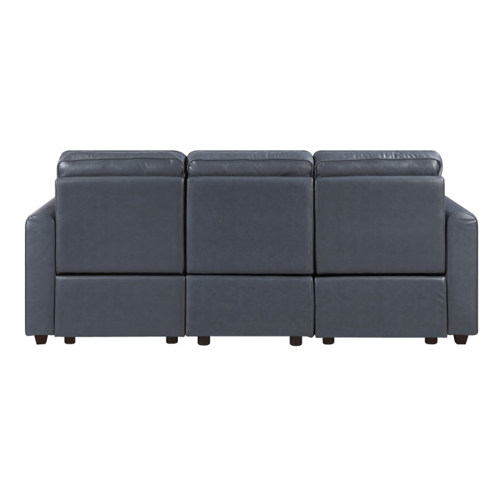 Equinox Collection Power Double Reclining Sofa with Rounded Track Arms