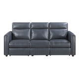Equinox Collection Power Double Reclining Sofa with Rounded Track Arms