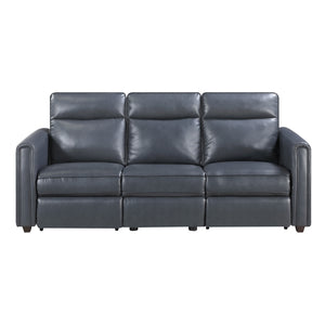 Equinox Collection Power Double Reclining Sofa with Rounded Track Arms