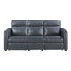 Equinox Collection Power Double Reclining Sofa with Rounded Track Arms