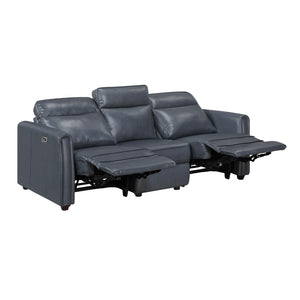 Equinox Collection Power Double Reclining Sofa with Rounded Track Arms