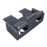 Equinox Collection Power Double Reclining Sofa with Rounded Track Arms