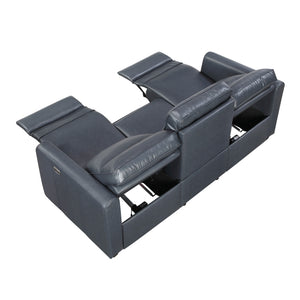 Equinox Collection Power Double Reclining Sofa with Rounded Track Arms