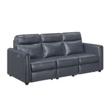 Equinox Collection Power Double Reclining Sofa with Rounded Track Arms