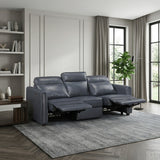 Equinox Collection Power Double Reclining Sofa with Rounded Track Arms