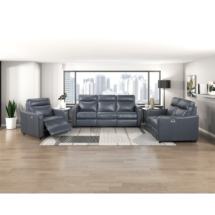 Equinox Collection Power Double Reclining Love Seat with Curved Track Arms