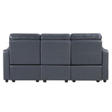 Equinox Collection Power Double Reclining Sofa with Curved Track Arms