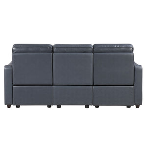 Equinox Collection Power Double Reclining Sofa with Curved Track Arms