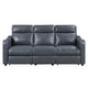 Equinox Collection Power Double Reclining Sofa with Curved Track Arms