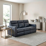 Equinox Collection Power Double Reclining Sofa with Curved Track Arms