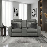 Nest Collection Double Reclining Love Seat with Center Console and Receptacles