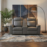 Nest Collection Double Reclining Love Seat with Center Console and Receptacles