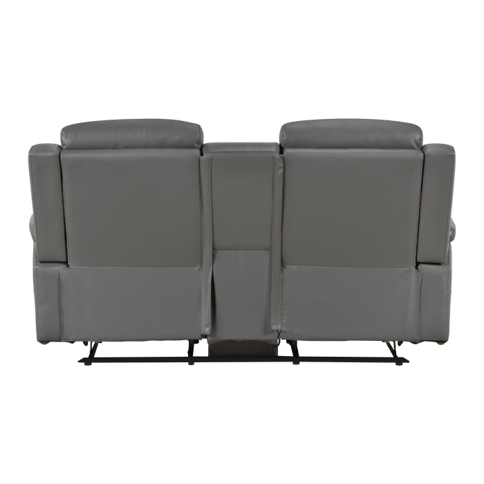 Nest Collection Double Reclining Love Seat with Center Console and Receptacles
