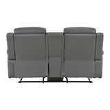 Nest Collection Double Reclining Love Seat with Center Console and Receptacles
