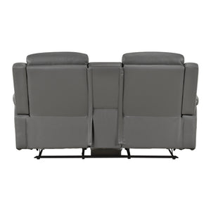 Nest Collection Double Reclining Love Seat with Center Console and Receptacles