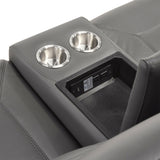 Nest Collection Double Reclining Love Seat with Center Console and Receptacles