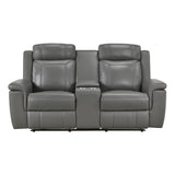 Nest Collection Double Reclining Love Seat with Center Console and Receptacles