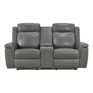 Nest Collection Double Reclining Love Seat with Center Console and Receptacles