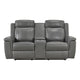 Nest Collection Double Reclining Love Seat with Center Console and Receptacles