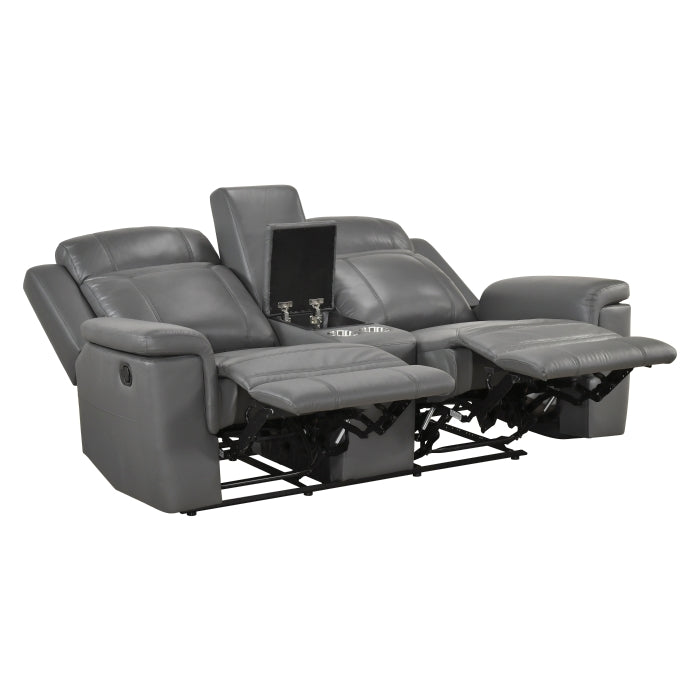 Nest Collection Double Reclining Love Seat with Center Console and Receptacles