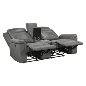 Nest Collection Double Reclining Love Seat with Center Console and Receptacles