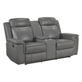 Nest Collection Double Reclining Love Seat with Center Console and Receptacles