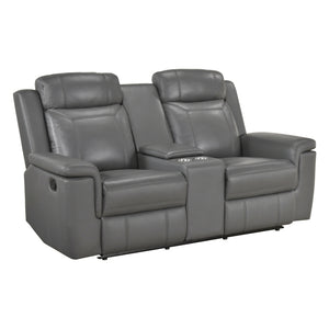 Nest Collection Double Reclining Love Seat with Center Console and Receptacles