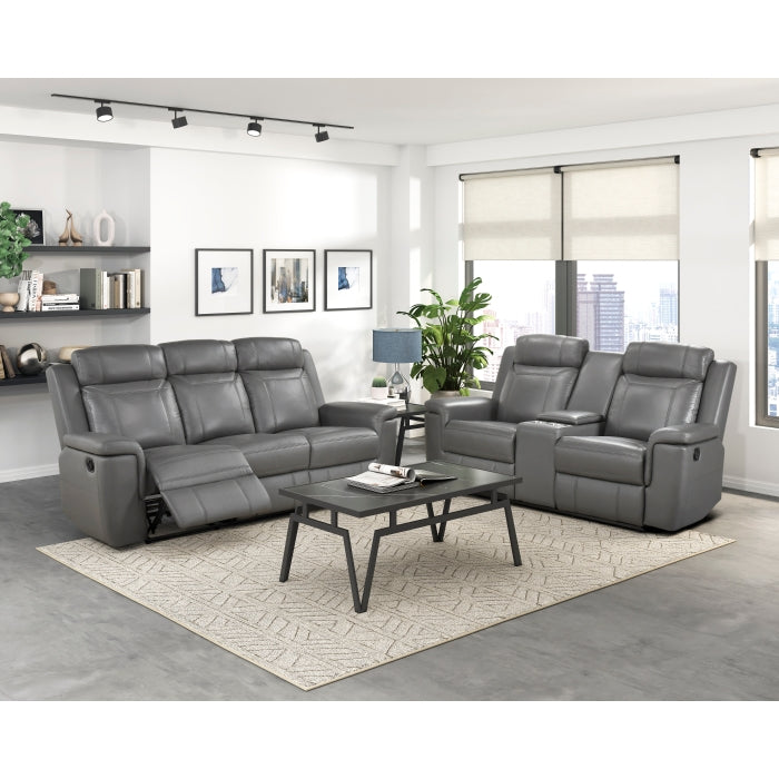 Nest Collection Double Reclining Love Seat with Center Console and Receptacles