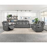 Nest Collection Double Reclining Love Seat with Center Console and Receptacles