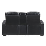 Apex Collection Power Double Reclining Love Seat with Center Console, Power Headrests, Storage Arms with Cup Holders, Wireless charger, Air Massage and Heat, LED Lighting and Charging Ports