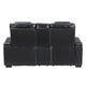 Apex Collection Power Double Reclining Love Seat with Center Console, Power Headrests, Storage Arms with Cup Holders, Wireless charger, Air Massage and Heat, LED Lighting and Charging Ports