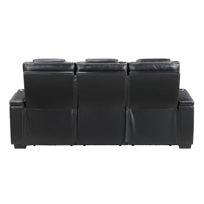 Apex Collection Power Double Reclining Sofa with Center Drop-Down Cup Holders, Power Headrests, Storage Arms with Cup holders, Reading Lights, Wireless Charger, Air Massage and Heat, LED Lighting and Charging Ports
