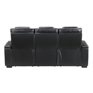 Apex Collection Power Double Reclining Sofa with Center Drop-Down Cup Holders, Power Headrests, Storage Arms with Cup holders, Reading Lights, Wireless Charger, Air Massage and Heat, LED Lighting and Charging Ports