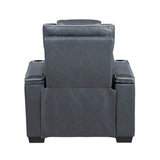 Apex Collection Power Reclining Chair with Power Headrest, Storage Arms with Cup Holders, Air Massage and Heat, LED Lighting and Charging Ports