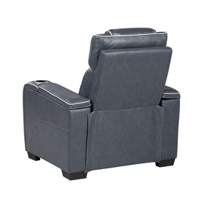Apex Collection Power Reclining Chair with Power Headrest, Storage Arms with Cup Holders, Air Massage and Heat, LED Lighting and Charging Ports